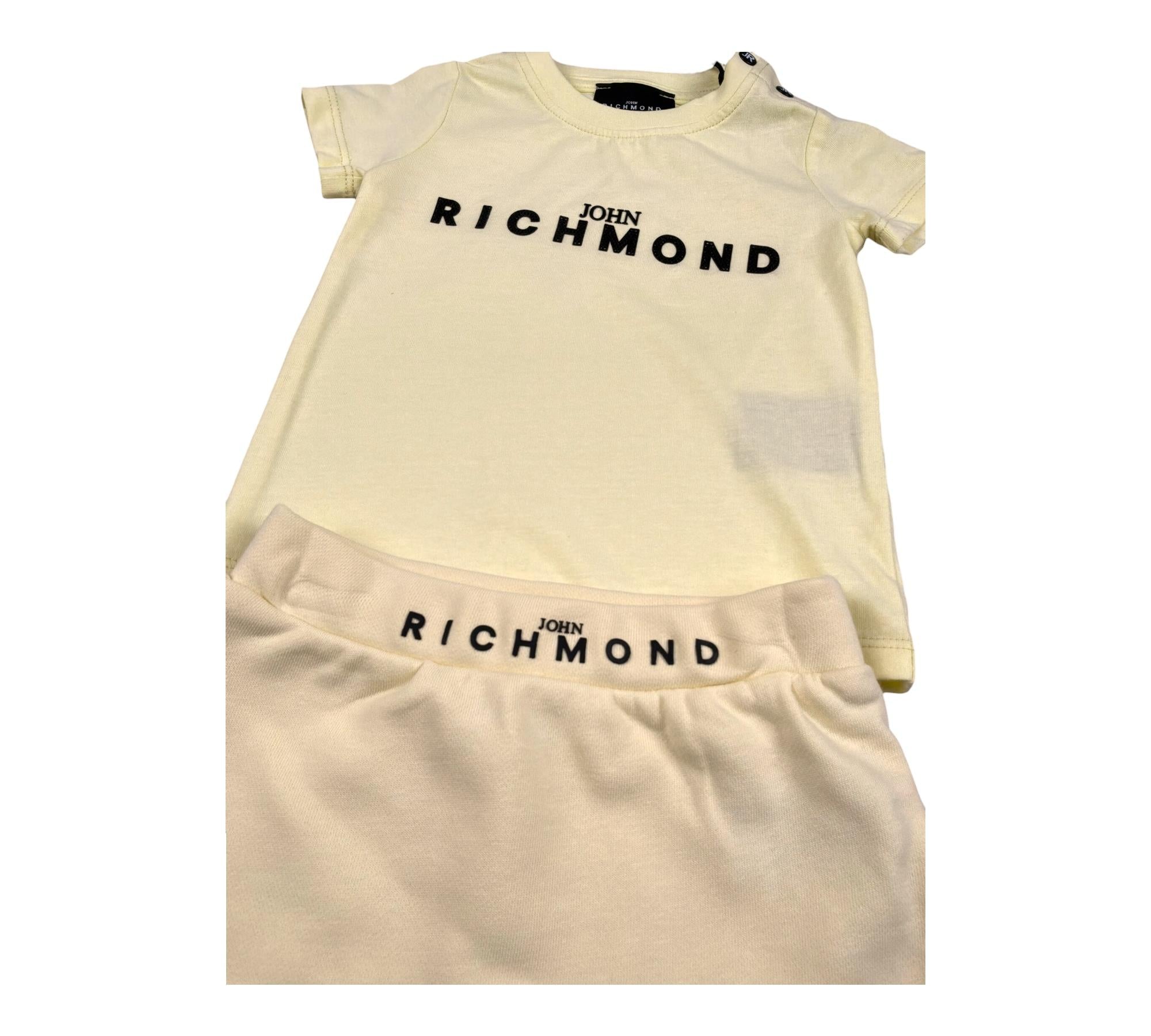 John Richmond Completo 2 Pezzi T-Shirt-Gonna Tinta Unita per Neonato RIP26043CJ GIALLO JOHN RICHMOND 