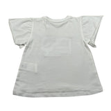 M+E' T-Shirt Girocollo tinta unita con Stampa Bianco per Bambina UE1276J BIANCO M+E' 