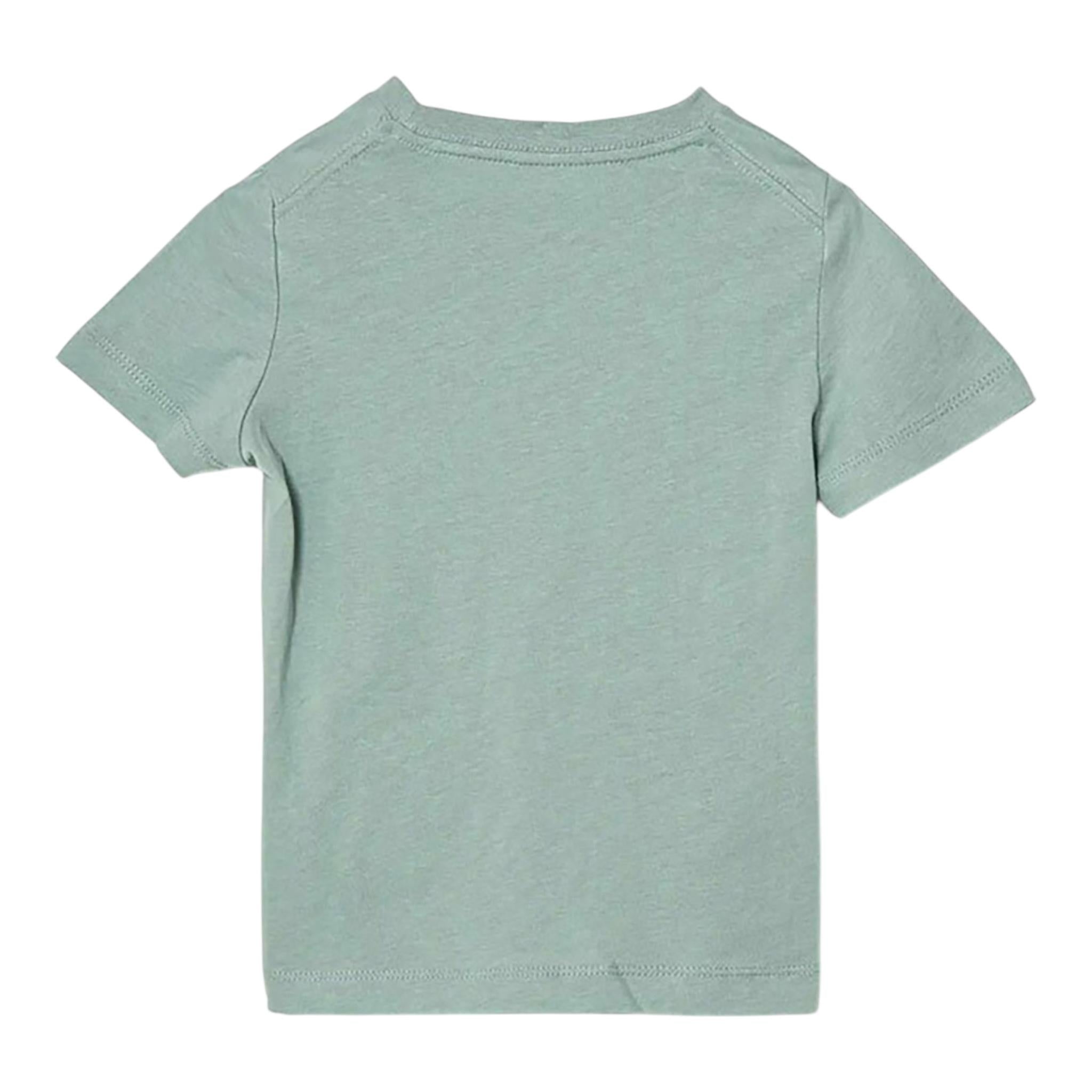 Calvin Klein T-Shirt Girocollo Tinta Unita con Logo per Bambino IN0IN0001J VERDE ACQUA CALVIN KLEIN 