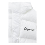 DSQUARED2 giubbino tinta unita con cappuccio Bianco per Bambina DQ1734 BIANCO DSQUARED2 