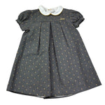 Le Bebe Abito Mezza Manica Tinta Unita con Colletto per Bambina LBG0424J GRIGIO LE BEBE 