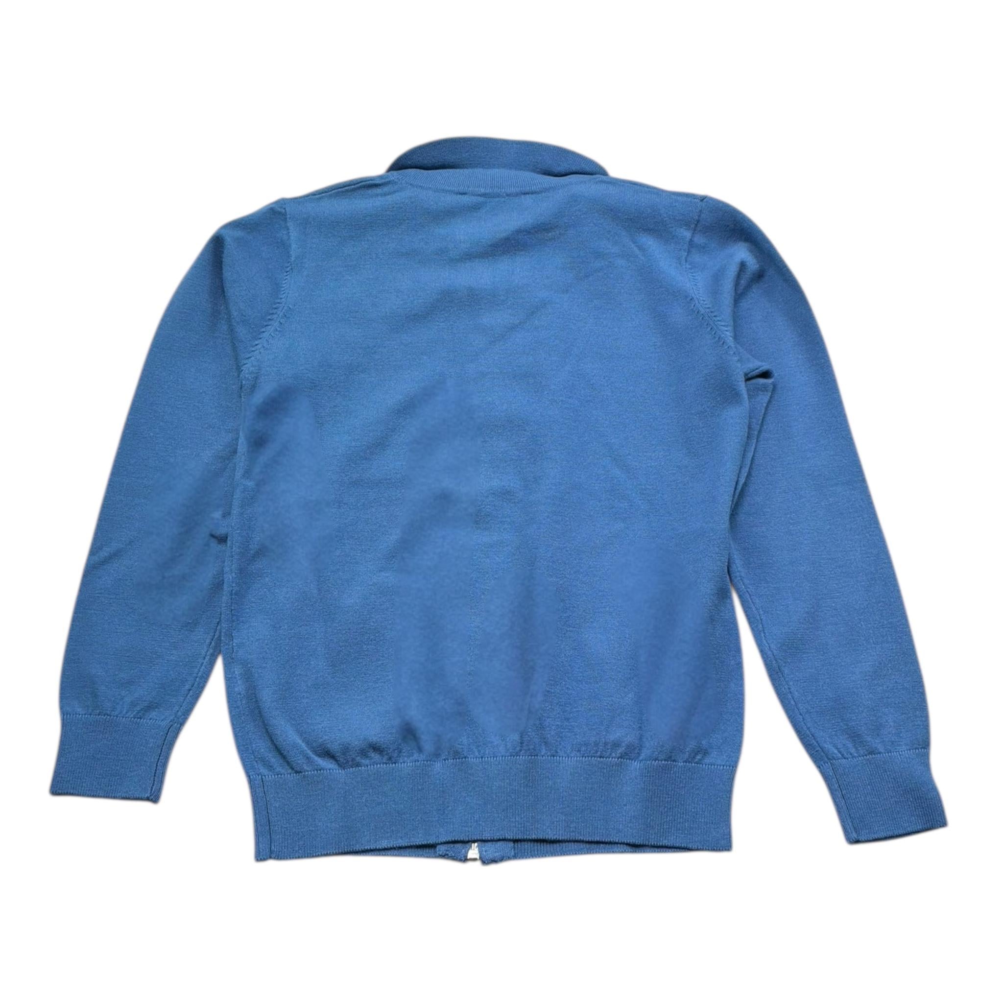 Trussardi Maglia Tinta Unita con Zip E Logo per Bambino TBP26115CD BLU TRUSSARDI 