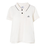 C.P. Company Polo Mezza Manica Tinta Unita per Neonato CNM000N PANNA C.P. COMPANY 
