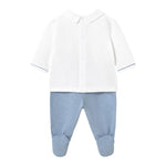 Mayoral Completo 2 Pezzi Shirt-Ghettina Bicolore per Neonato 1558X BIANCO/BLU MAYORAL 