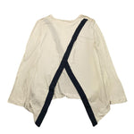 MONNALISA shirt girocollo tinta unita con apertura posteriore Panna per Bambina 710617PE PANNA MONNALISA 