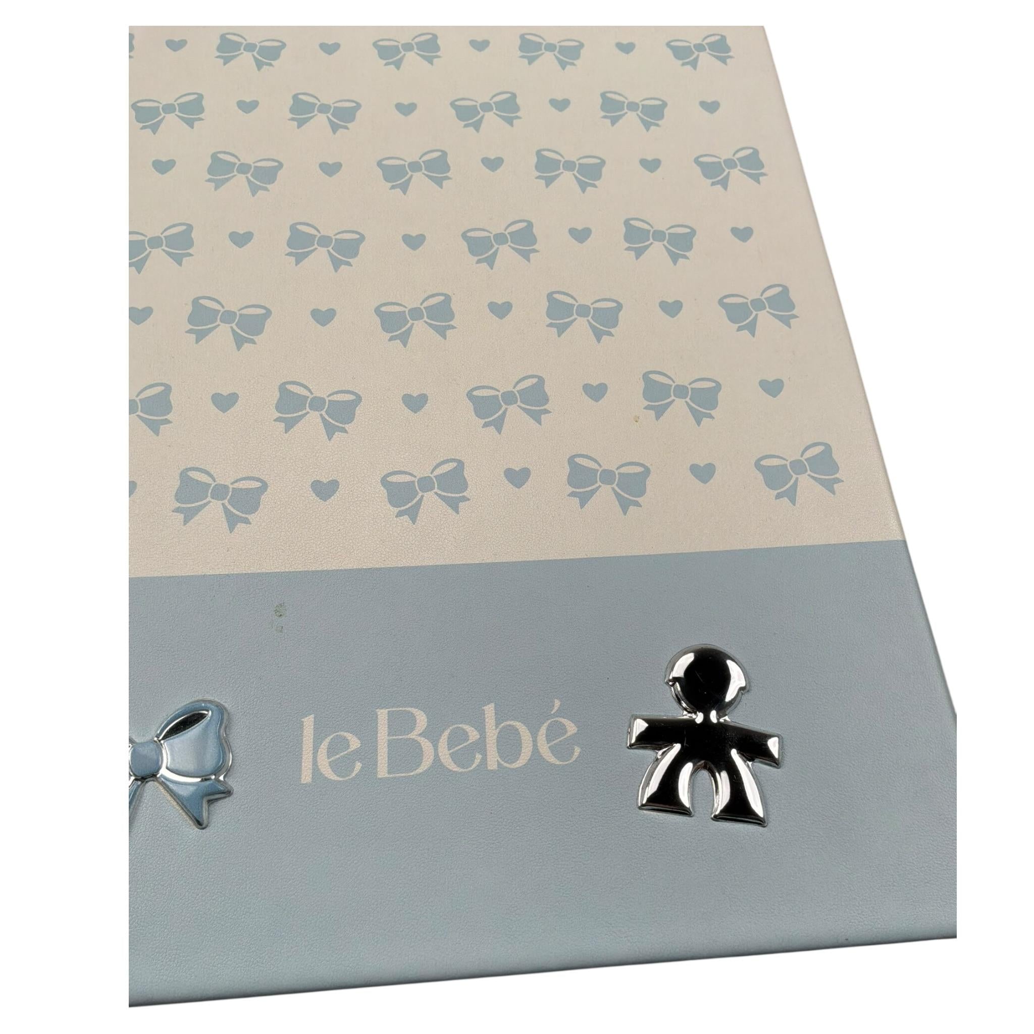 Le Bebe Album Fotografie Bicolore per Neonato LBA002 BIANCO/AZZURRO LE BEBE 
