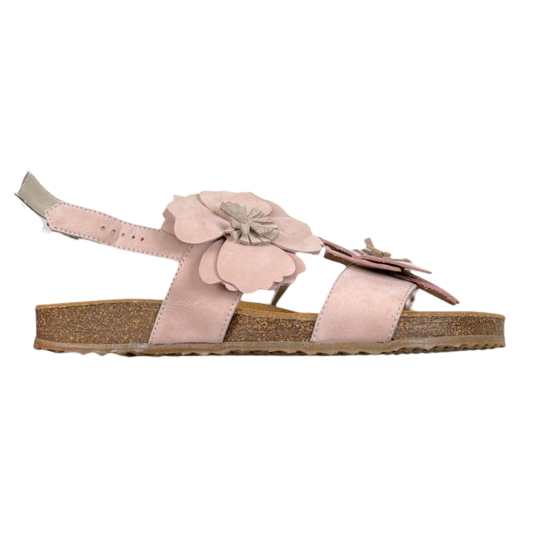 Il Gufo Sandalo Tinta Unita con Applicazioni Fiori per Neonata G576N ROSA IL GUFO 