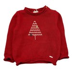 LALALU' maglia girocollo tinta unita con ricami Rosso per Neonato MGL05L ROSSO LALALU' 