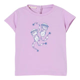Alice Pi T-Shirt Girocollo Tinta Unita con Logo per Neonata HA5063X LILLA ALICE PI 