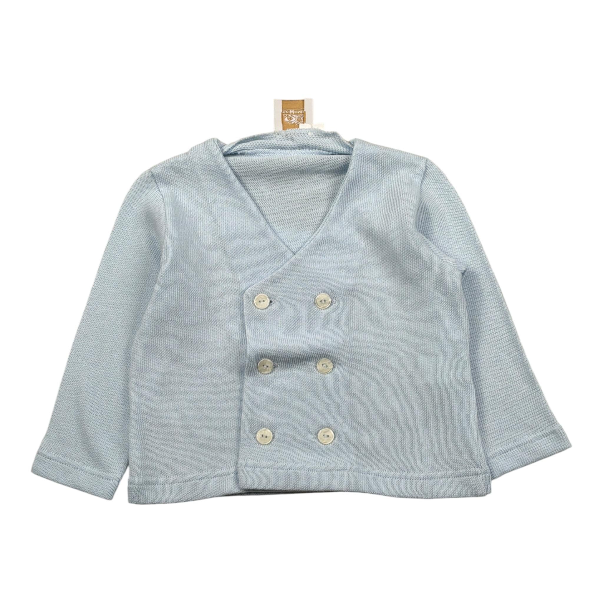 Dolcimonelli Cardigan tinta unita con Bottoni Azzurro per Neonato 431801116 AZZURRO DOLCIMONELLI 