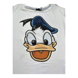 Monnalisa T.Shirt Girocollo Tinta Unita con Stampa Paperino per Bambina 191605S5 BIANCO MONNALISA 