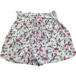 Monnalisa Short Tinta Unita Fantasia Floreale per Bambina 113413 BIANCO MONNALISA 