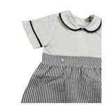 J.O. Milano Pagliaccetto Mezza Mania Fantasia A Righe Bianco per Neonato 571B1 BIANCO J.O. MILANO 