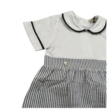 J.O. Milano Pagliaccetto Mezza Mania Fantasia A Righe Bianco per Neonato 571B1 BIANCO J.O. MILANO 