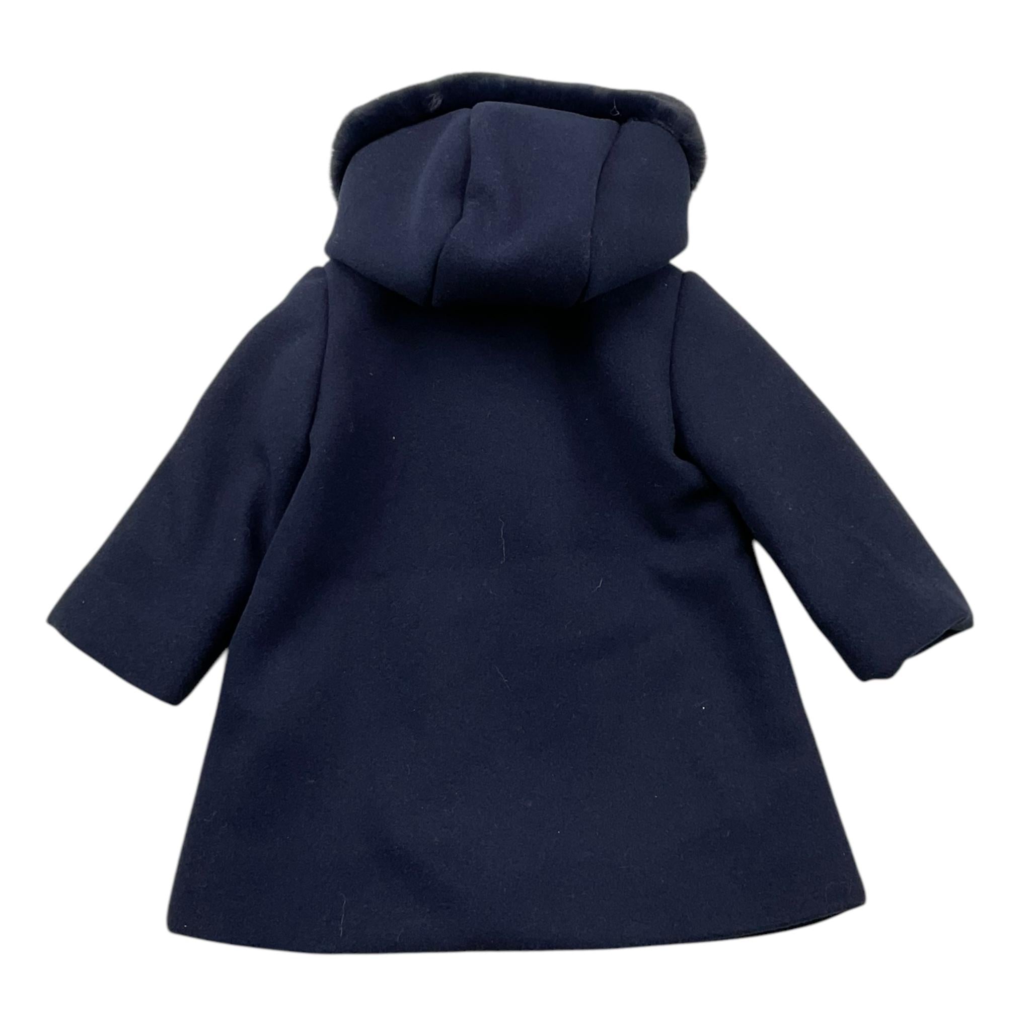 LE BEBE' cappotto tinta unita con cappuccio Blu per Neonata LBG6156 BLU LE BEBE' 