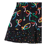 STELLA McCARTNEY gonna tinta unita con stampa fantasia Nero per Neonata TV7B91N NERO STELLA McCARTNEY 