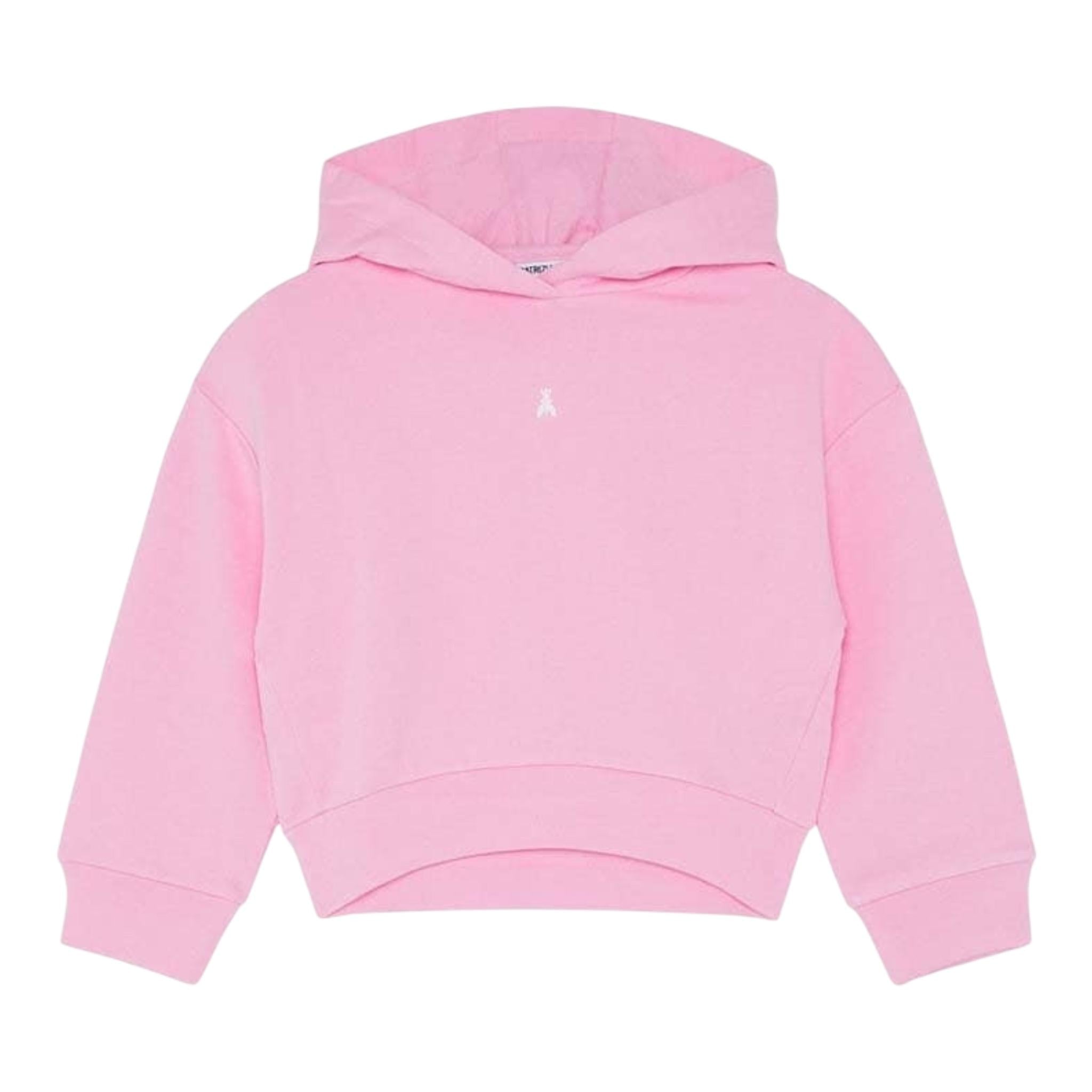PATRIZIA PEPE felpa tinta unita con cappuccio e logo Rosa per Bambina 7M0857 ROSA PATRIZIA PEPE 