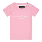 John Richmond T-Shirt Girocollo Tinta Unita con Stampa per Bambina RIP25002TSJ ROSA JOHN RICHMOND 