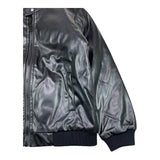 NEVER TOO giubbino in ecopelle tinta unita con zip Nero per Bambino NT1771R NERO NEVER TOO 