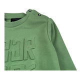 John Richmond Felpa Chiusa Girocollo Tinta Unita con Logo per Neonato RIP26014FE VERDE JOHN RICHMOND 