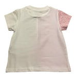 Guess T-Shirt Bicolore Fantasia Loghi per Neonata K5RI09K6YW4 BIANCO/ROSA GUESS 