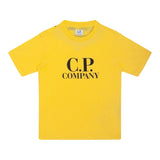 C.P. Company T-Shirt Girocollo tinta unita con Stampa Giallo per Bambino CUM006 GIALLO C.P. COMPANY 