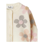 IL GUFO cardigan tinta unita con stampa fiori Panna per Neonata A24GF438EM220 PANNA IL GUFO 