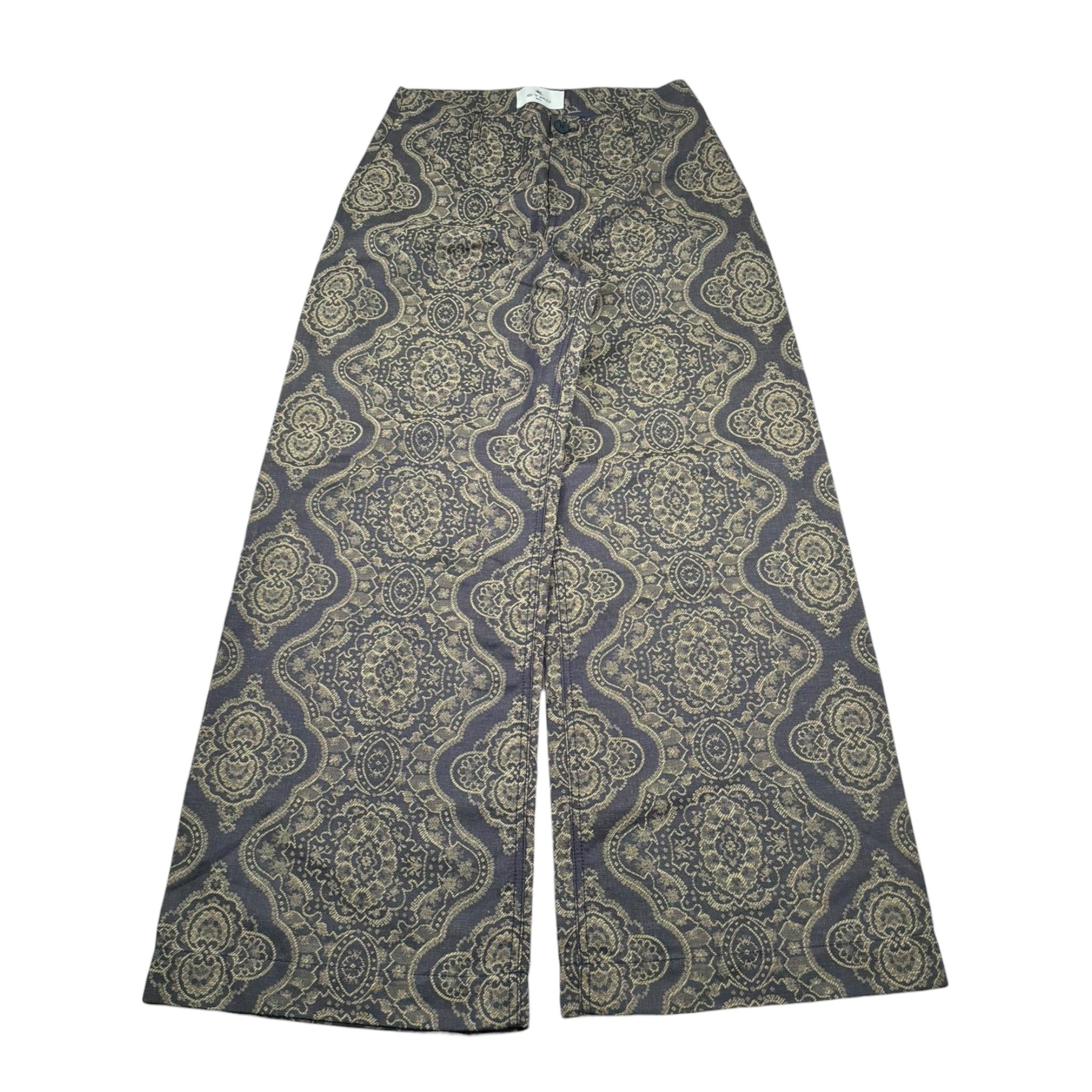 Etro Pantalone Tinta Unita con Stampa per Bambina GW6A00 BLU ETRO 