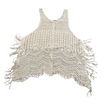 Kaos Top Traforato Tinta Unita per Bambina KS159 PANNA KAOS 