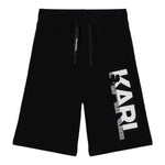 Karl Lagerfeld Bermuda Tuta Tinta Unita con Logo per Bambino Z30413 NERO KARL LAGERFELD 