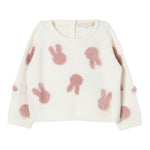 LIU JO maglia girocollo tinta unita con ricami Panna per Neonata HF4046 PANNA LIU JO 