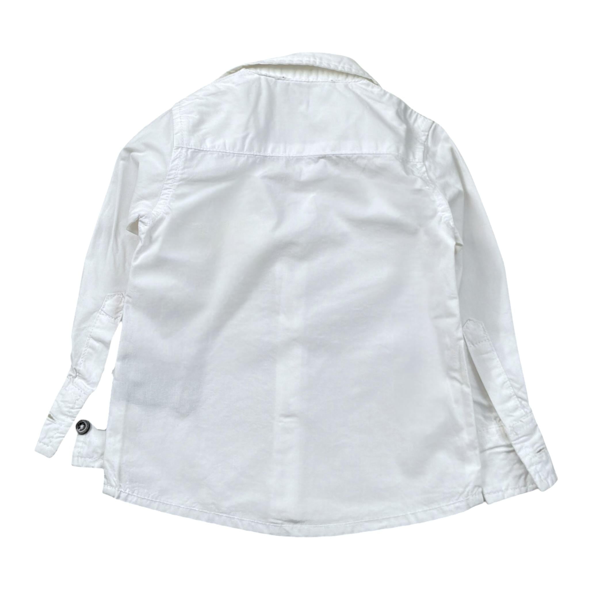 John Richmond Camicia Manica Lunga Tinta Unita con Logo per Neonato RIP25056CAX BIANCO JOHN RICHMOND 