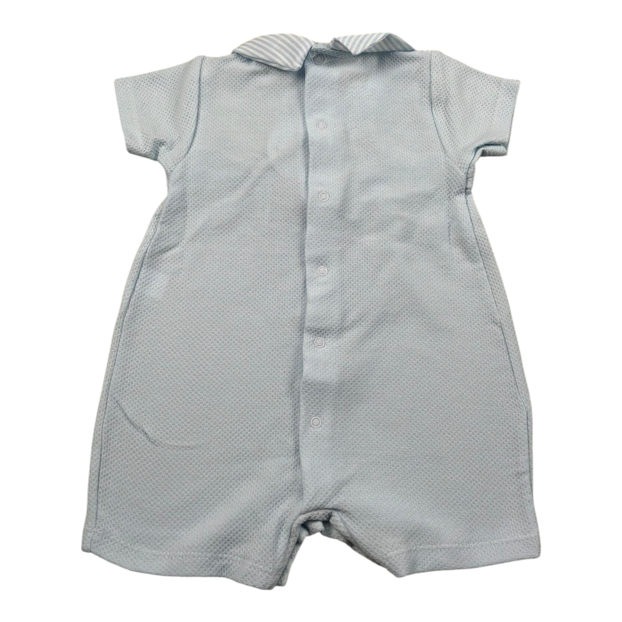 Babidu Pagliaccetto Mezza Manica Tinta Unita per Neonato 13371 AZZURRO BABIDU 