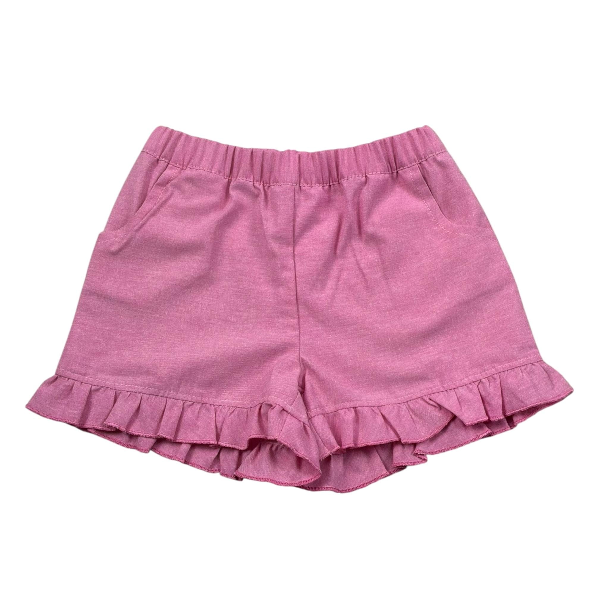 Malvi & Co Short Tinta Unita con Elastico In Vita per Neonata S25I117PNLC ROSA MALVI & CO 