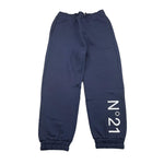 N°21 pantalone modello tuta tinta unita con logo Blu per Bambino N21615 BLU N°21 
