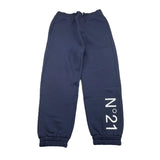 N°21 pantalone modello tuta tinta unita con logo Blu per Bambino N21615 BLU N°21 