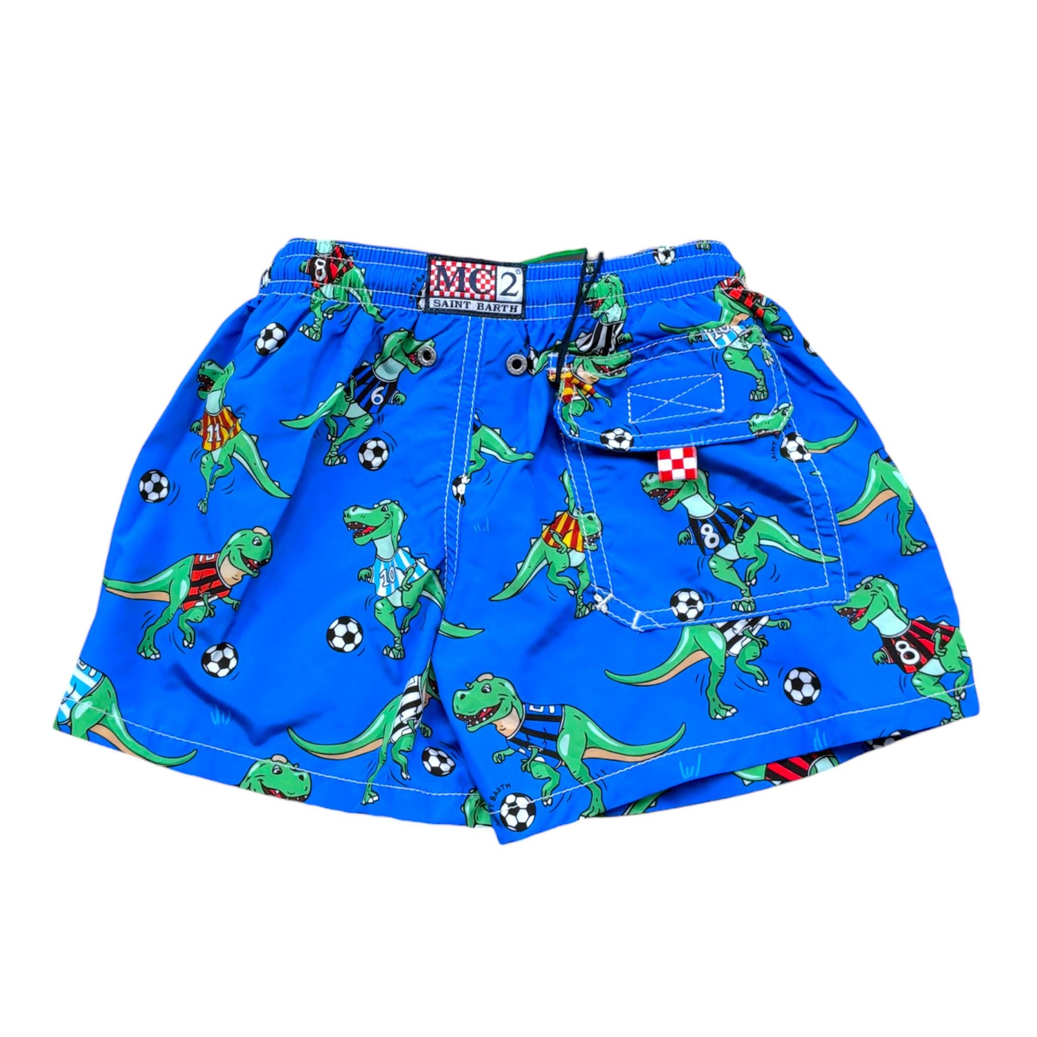Saint Barth Costume Tinta Unita con Stampa per Bambino JEANSJEA BLU SAINT BARTH 