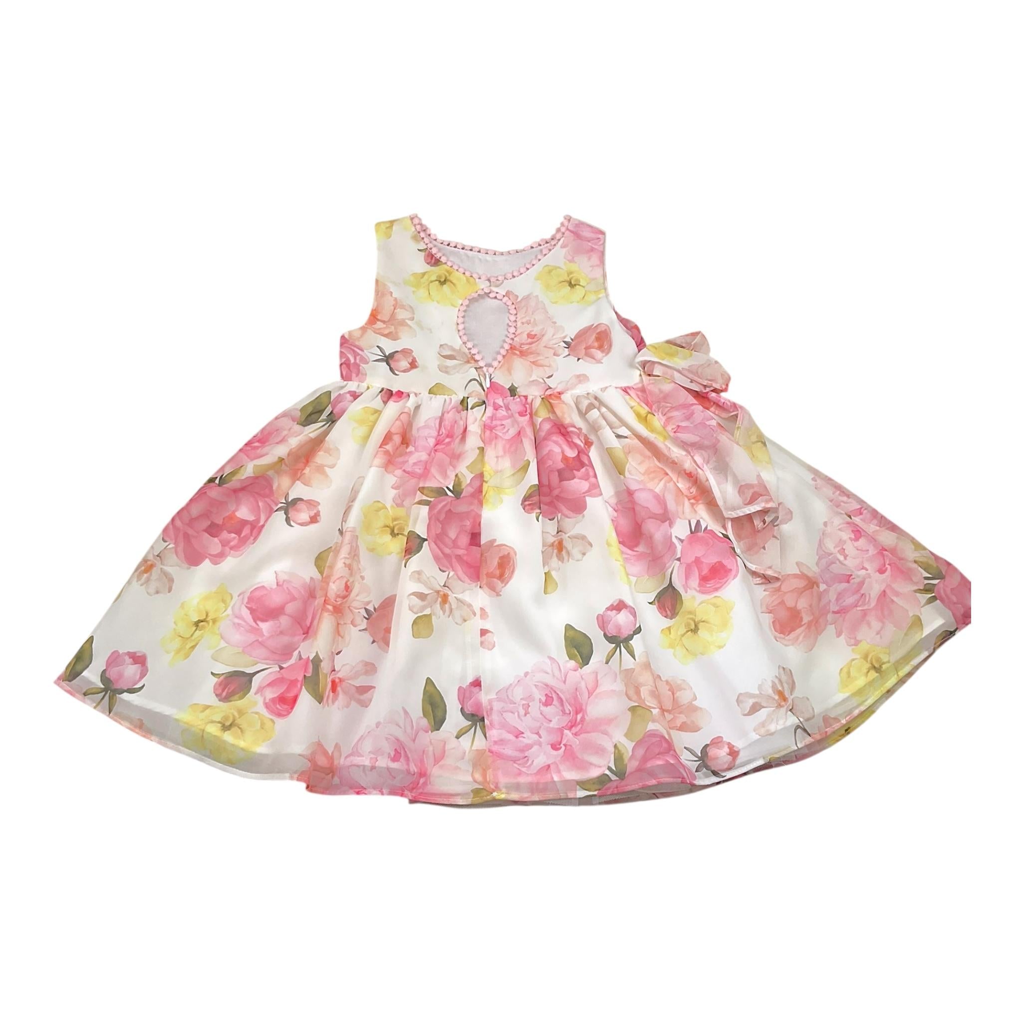 Marta Y Paula Abito Tinta Unita con Fantasia Fiori per Bambina 62ORQUIDEA BIANCO MARTA Y PAULA 