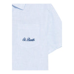 Saint Barth Camicia Mezza Manica Fantasia A Righe per Bambino MDR001 BLU SAINT BARTH 