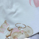 Le Bebe' Cappello Tinta Unita con Stampa per Neonata LBG6257 BIANCO LE BEBE' 