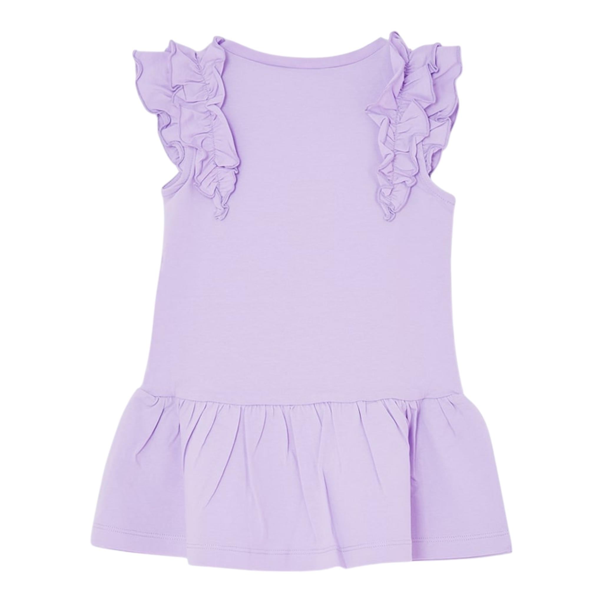 Liu Jo Abito Tinta Unita Giromanica con Brillantini per Bambina KA5091X LILLA LIU JO 