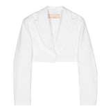 Elisabetta Franchi Giacca Tinta Unita Modello Crop per Bambina EFGC067 PANNA ELISABETTA FRANCHI 