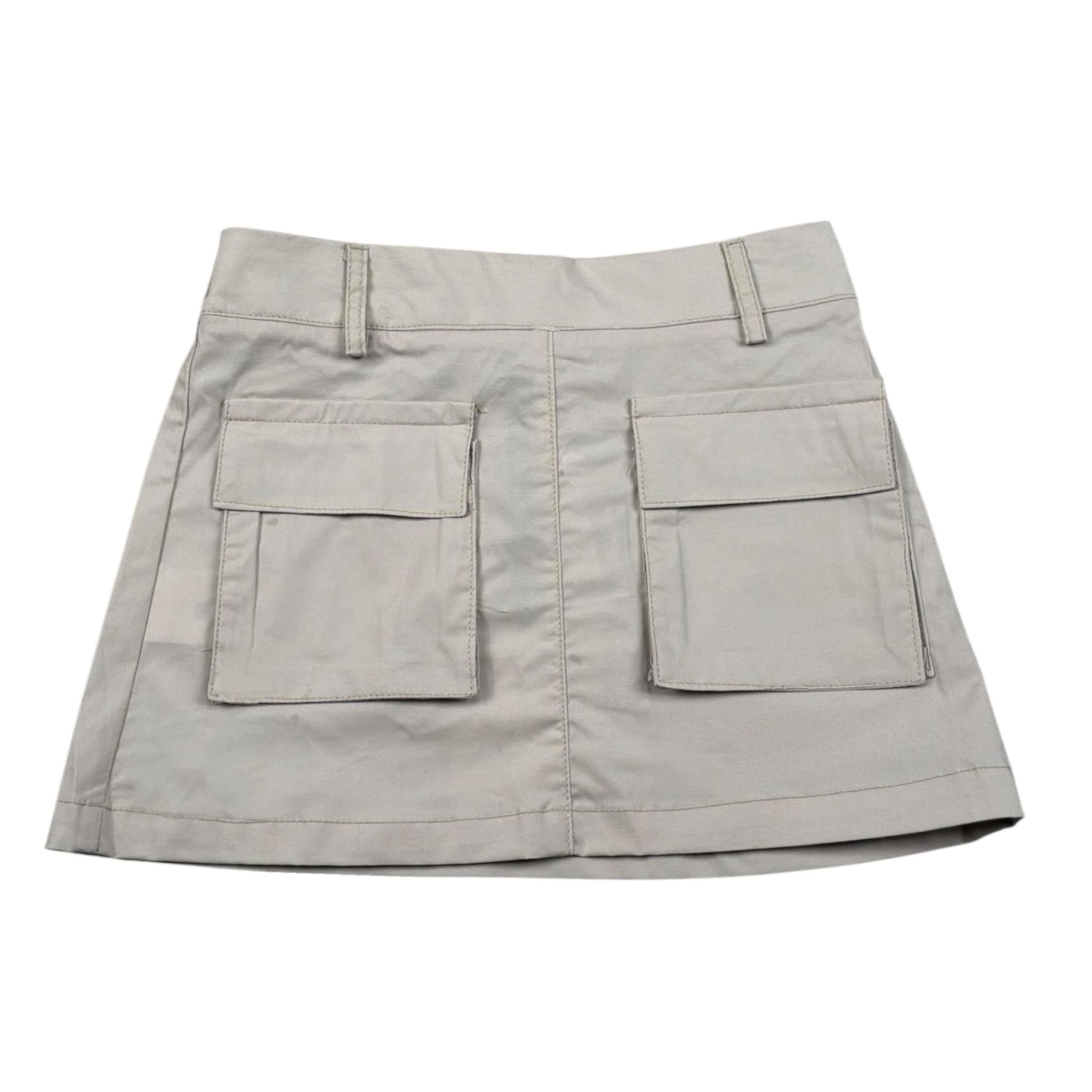 Manila Grace Gonna Tinta Unita con Tasconi per Bambina 312GMBS25X BEIGE MANILA GRACE 
