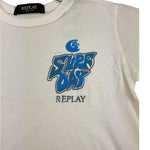 Replay T-Shirt Girocollo Tinta Unita con Stampa per Bambino SB7360 BIANCO REPLAY 