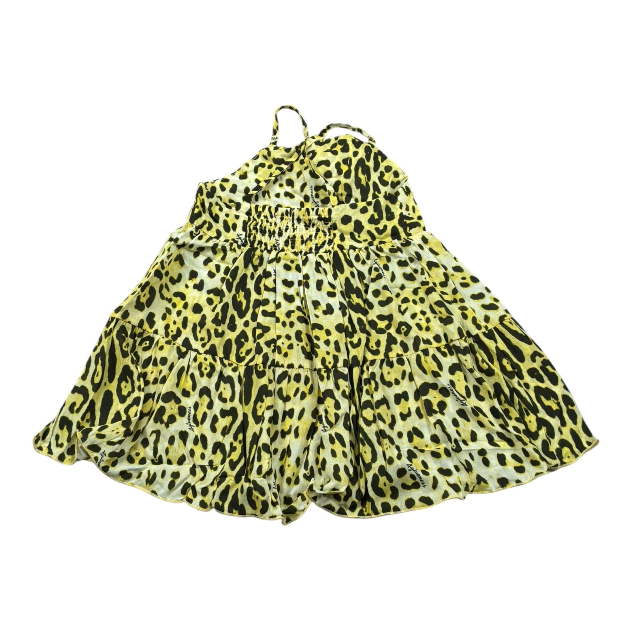 4Giveness Abito Tinta Unita con Fantasia Maculata per Neonata FGCN3965 GIALLO 4GIVENESS 