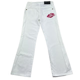 Just Cavalli Jeans Tinta Unita Modello Zampa per Bambina JGP26047PA BIANCO JUST CAVALLI 