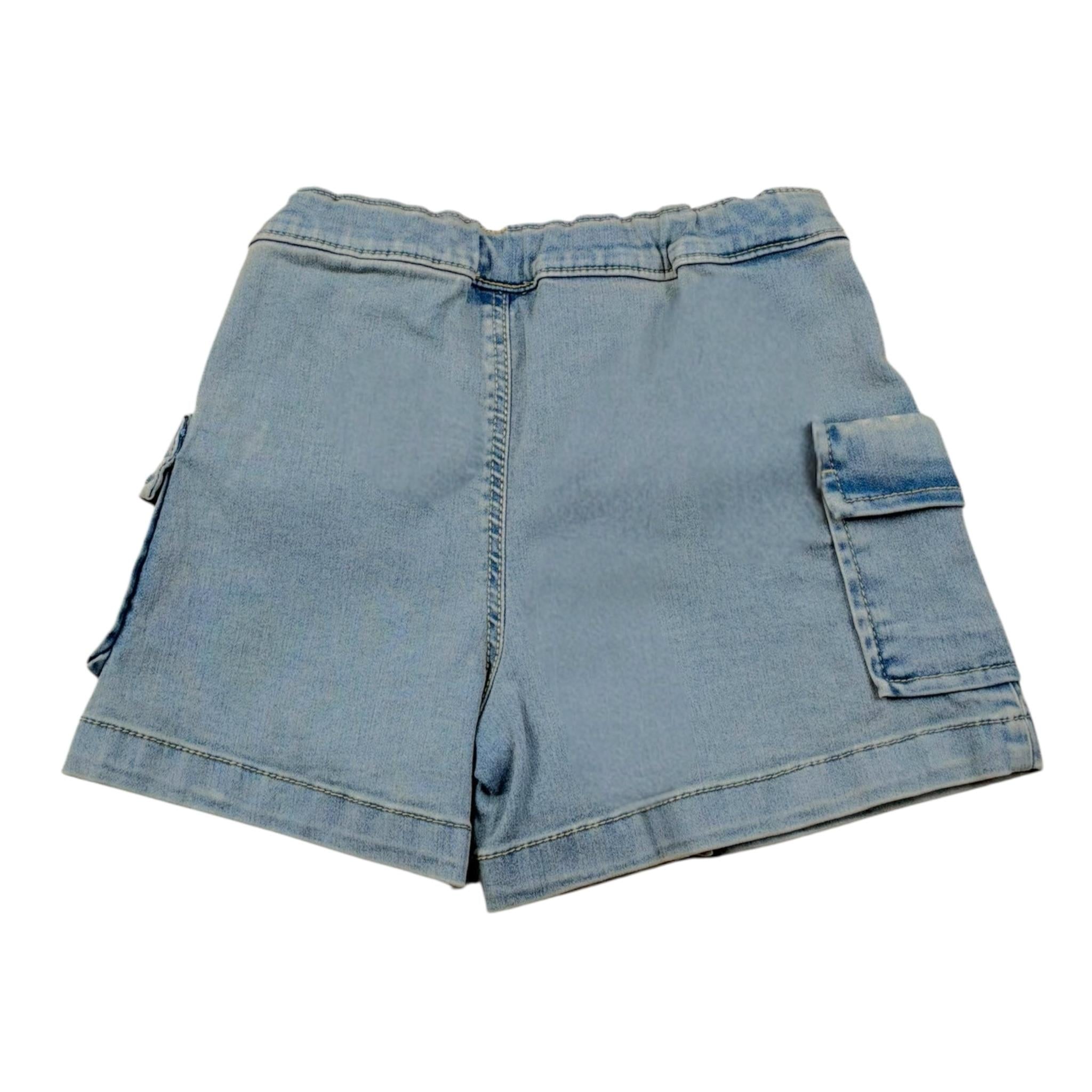 Mayoral Short Tinta Unita con Tasconi per Bambina 3207X AZZURRO MAYORAL 