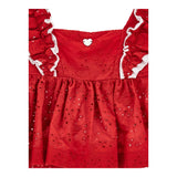 Monnalisa Top Tinta Unita con Maniche per Bambina 11C301 ROSSO MONNALISA 
