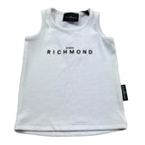 John Richmond Canotta Gircllo Tinta Unita con Logo per Neonato RIP26037CN BIANCO JOHN RICHMOND 