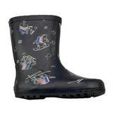 K-WAY stivali impermeabili tint unita con loghi Blu per Bambino K3125WW BLU K-WAY 